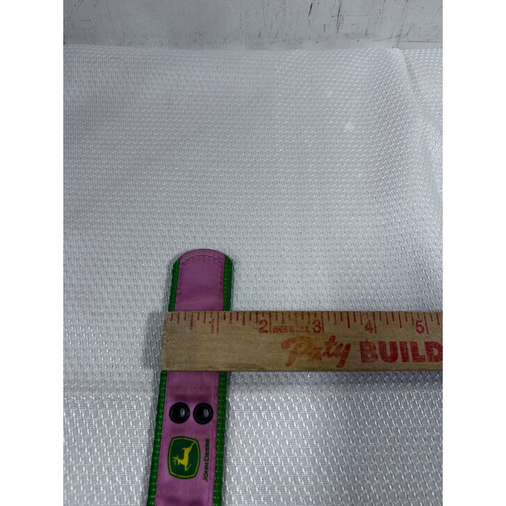 John Deere Dog Collar Large Pink Green Logo Adjustable Pets First Pet Accessory - Picture 8 of 8